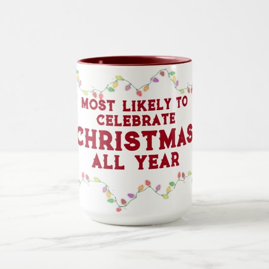 Wahrscheinlich Weihnachten feiert Tasse (Zentrum)