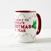 Wahrscheinlich Weihnachten feiert Tasse (VorderseiteRechts)