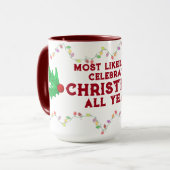 Wahrscheinlich Weihnachten feiert Tasse (Vorderseite Links)