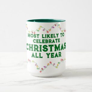 Wahrscheinlich Weihnachten feiert Tasse