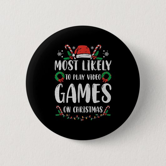 Wahrscheinlich Weihnachten passende Familien-Pyjam Button (Vorderseite)