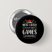 Wahrscheinlich Weihnachten passende Familien-Pyjam Button (Vorne & Hinten)
