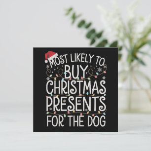 Wahrscheinlich Weihnachtsgeschenke für den Hund ka Feiertagskarte