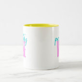 Wahrscheinlich Wein Funny Retro Neon Zweifarbige Tasse (Mittel)