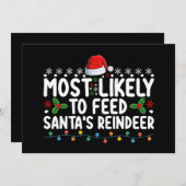 Wahrscheinlich werden Weihnachten der Rentiere des Einladung (Vorne/Hinten)