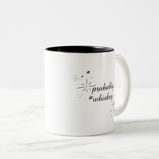 Wahrscheinlich Whiskey Funny Mug oder vielleicht e Zweifarbige Tasse (VorderseiteRechts)