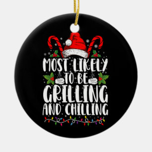 Wahrscheinlich wird an Weihnachten gegrillt und ab Keramik Ornament