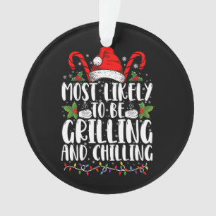 Wahrscheinlich wird an Weihnachten gegrillt und ge Ornament