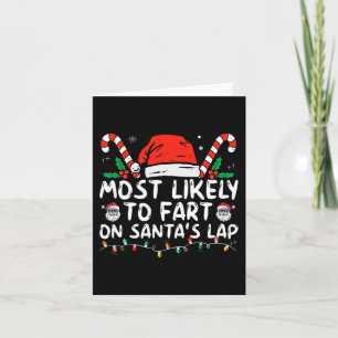 Wahrscheinlich wird auf dem Schoß des Weihnachtsma Karte