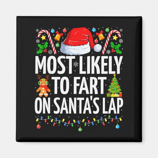 Wahrscheinlich wird auf dem Schoß des Weihnachtsma Magnet (Vorne)