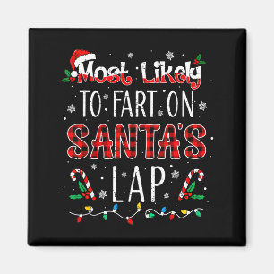 Wahrscheinlich wird auf dem Schoß des Weihnachtsma Magnet