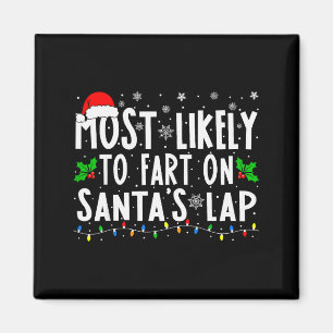 Wahrscheinlich wird auf dem Schoß des Weihnachtsma Magnet