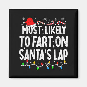 Wahrscheinlich wird auf dem Schoß des Weihnachtsma Magnet