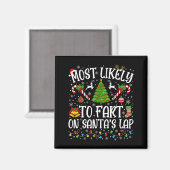 Wahrscheinlich wird auf dem Schoß des Weihnachtsma Magnet (Vorderseite/Rückseite)