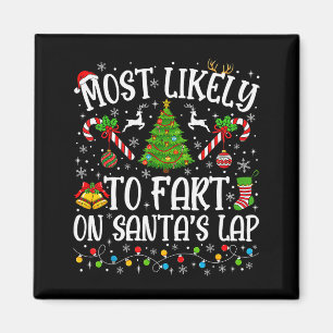 Wahrscheinlich wird auf dem Schoß des Weihnachtsma Magnet
