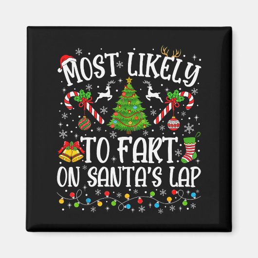 Wahrscheinlich wird auf dem Schoß des Weihnachtsma Magnet (Vorne)