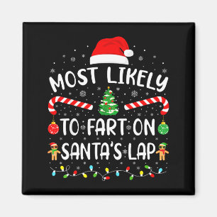 Wahrscheinlich wird auf dem Schoß des Weihnachtsma Magnet