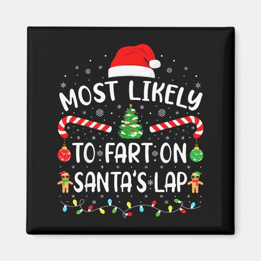 Wahrscheinlich wird auf dem Schoß des Weihnachtsma Magnet (Vorne)