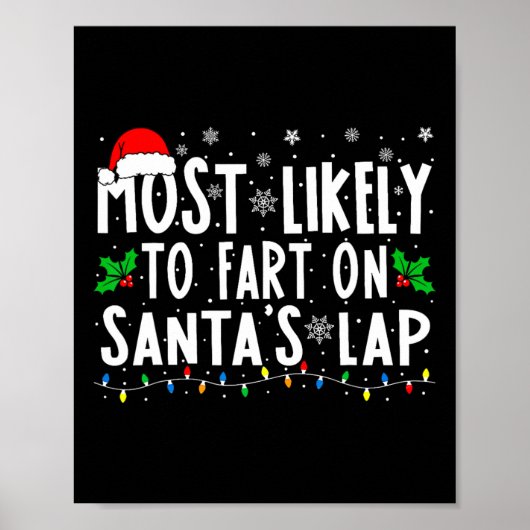 Wahrscheinlich wird auf dem Schoß des Weihnachtsma Poster (Vorne)
