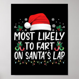 Wahrscheinlich wird auf dem Schoß des Weihnachtsma Poster