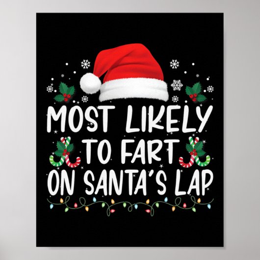 Wahrscheinlich wird auf dem Schoß des Weihnachtsma Poster (Vorne)