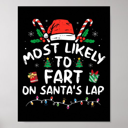 Wahrscheinlich wird auf dem Schoß des Weihnachtsma Poster (Vorne)
