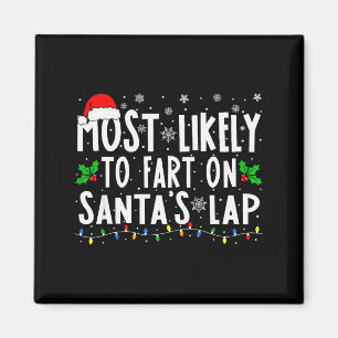 Wahrscheinlich wird auf dem Schoß von Santa an Wei Magnet