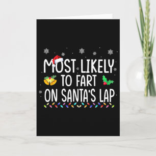 Wahrscheinlich wird auf dem Schoß von Santa bei de Karte