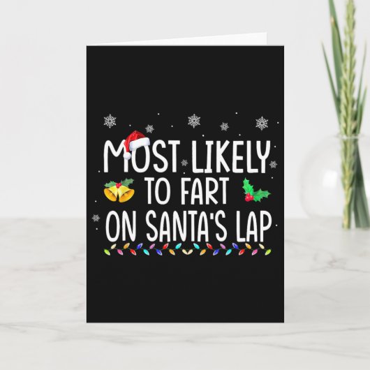 Wahrscheinlich wird auf dem Schoß von Santa bei de Karte (Vorderseite)