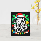 Wahrscheinlich wird auf dem Schoß von Santa furzen Karte (Gelbe Blume)