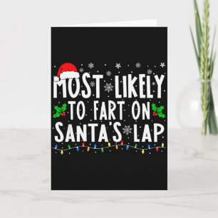 Wahrscheinlich wird auf dem Schoß von Santa gefurz Karte