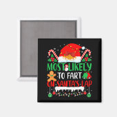Wahrscheinlich wird auf dem Schoß von Santa gefurz Magnet (Vorderseite/Rückseite)