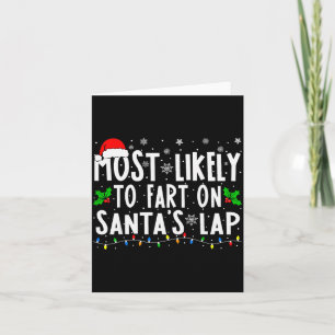 Wahrscheinlich wird auf dem Schoß von Santa gepfur Karte
