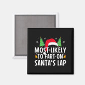 Wahrscheinlich wird auf dem Schoß von Santa gepfur Magnet (Vorderseite/Rückseite)