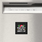 Wahrscheinlich wird auf dem Schoß von Santa gepfur Magnet (In Situ (Geschirrspüler))