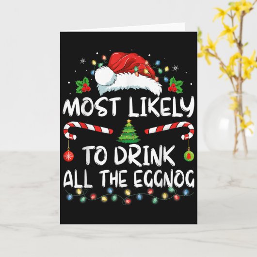 Wahrscheinlich wird der ganze Eierpunsch getrunken Karte (Gelbe Blume)