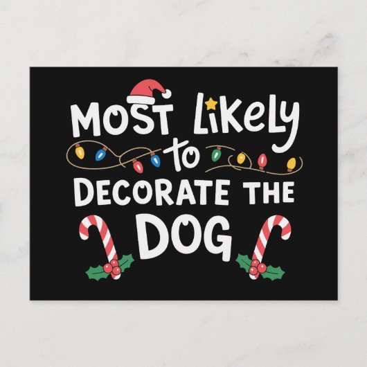 Wahrscheinlich wird der Hund Weihnachten Xmas deko (Vorderseite)