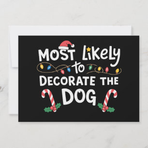 Wahrscheinlich wird der Hund Weihnachten Xmas deko Einladung