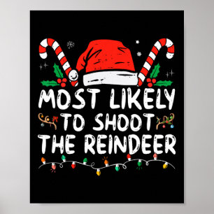 Wahrscheinlich wird der Rentier-Santa-Weihnachtsma Poster