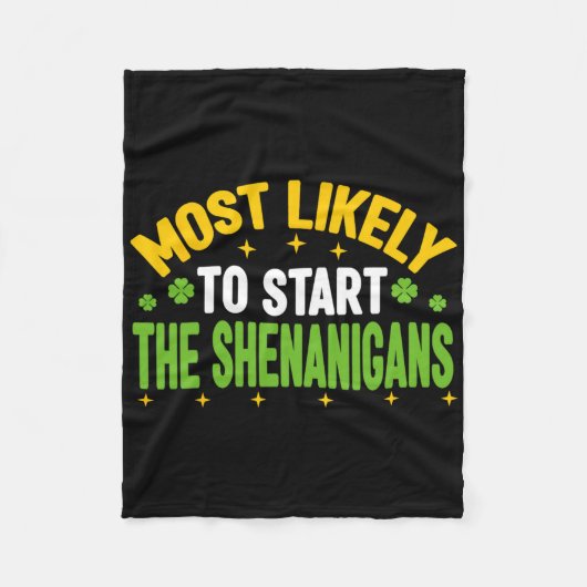 Wahrscheinlich wird der Unfug am St. Patrick's Day Fleecedecke (Vorderseite)