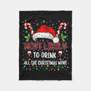 Wahrscheinlich wird die ganze Weihnachtswein-Famil Fleecedecke
