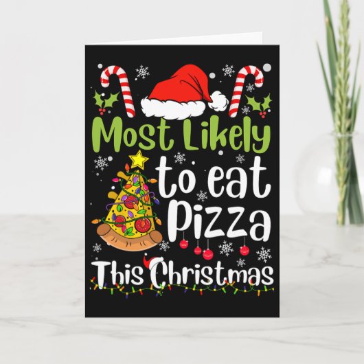 Wahrscheinlich wird dieses Weihnachten Pizza geges Karte (Vorderseite)