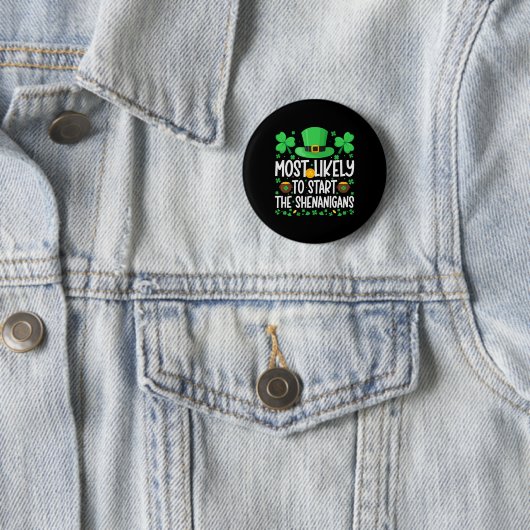 Wahrscheinlich wird er den Unfug am St. Patrick's  Button (Beispiel)