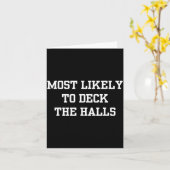 Wahrscheinlich wird er die Halle mit Weihnachtssti Karte (Gelbe Blume)