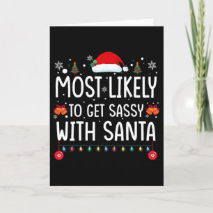 Wahrscheinlich wird es mit Santa Fun Family Christ Karte