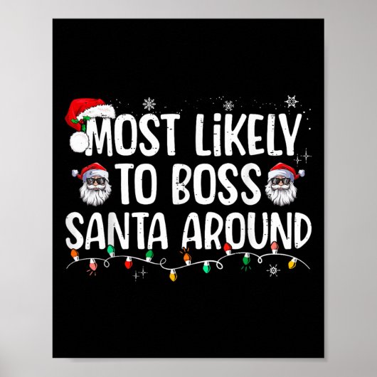 Wahrscheinlich wird man den Weihnachtsmann herumko Poster (Vorne)