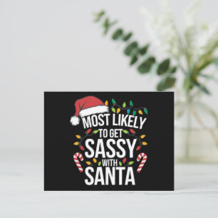 Wahrscheinlich wird man mit Santa Christmas Xmas f Feiertagspostkarte