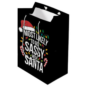 Wahrscheinlich wird man mit Santa Christmas Xmas f Mittlere Geschenktüte