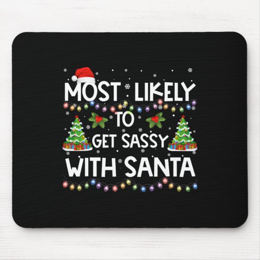 Wahrscheinlich wird man mit Santa Merry Christmas  Mousepad (Vorne)