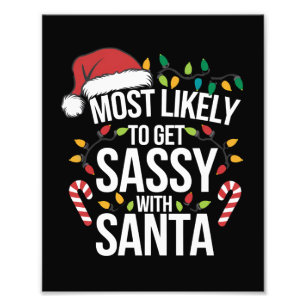 Wahrscheinlich wird man mit Santa Weihnachten Xmas Fotodruck